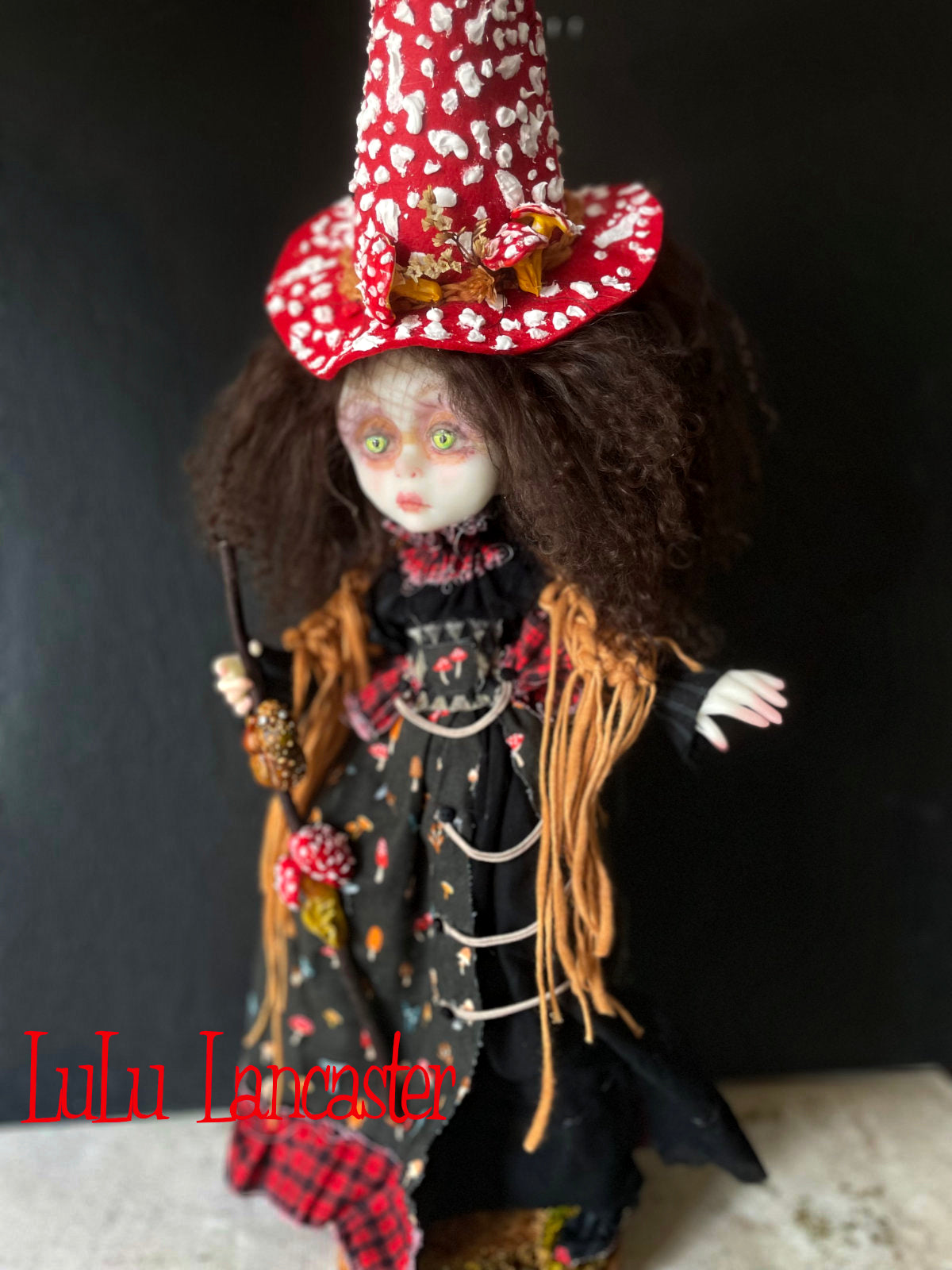 Arista Amanita Mushroom hunter Witch Original LuLu Lancaster Art Doll