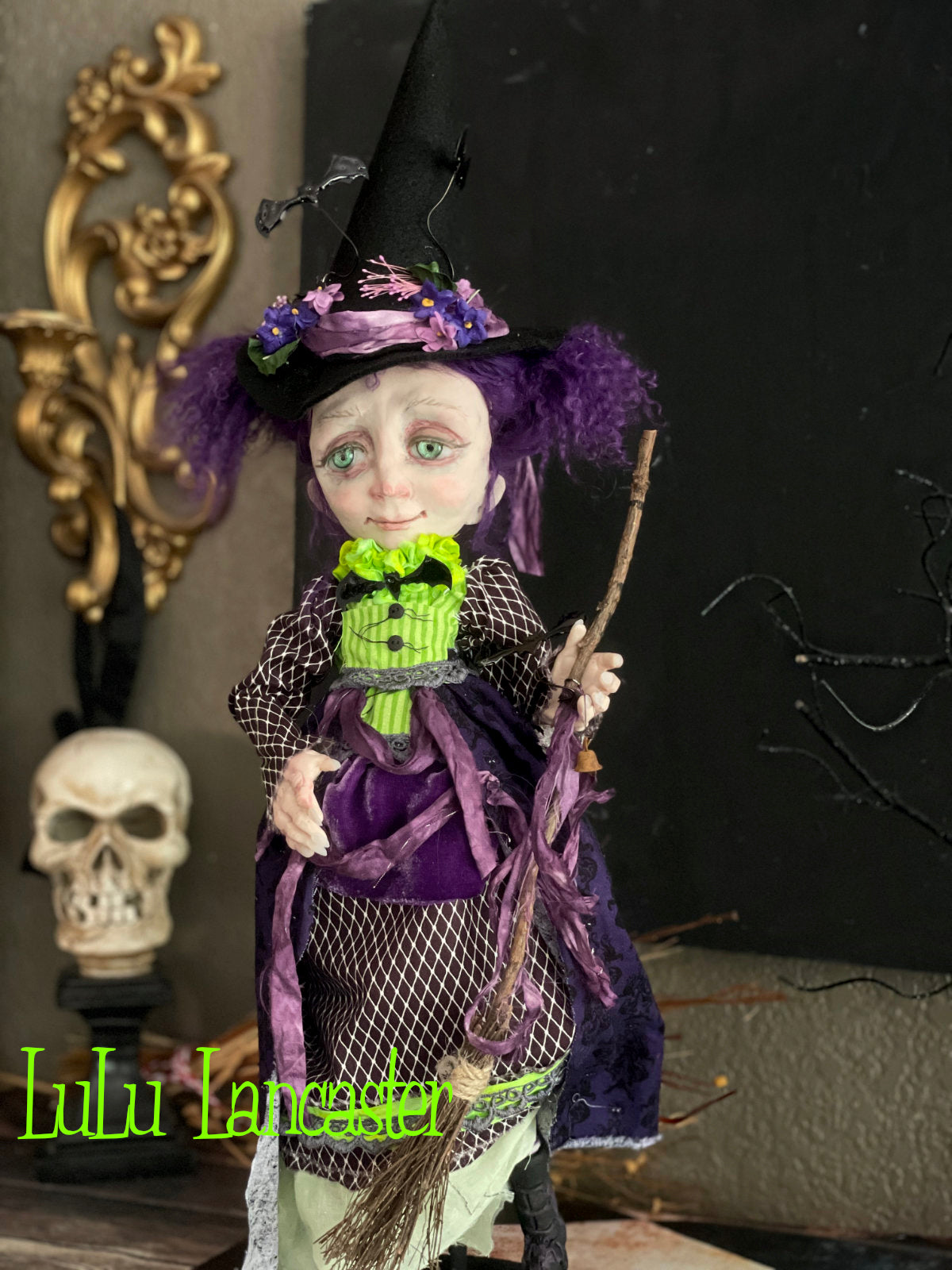 Batty Bonnie the Wickety witch Original LuLu Lancaster Halloween Art Doll