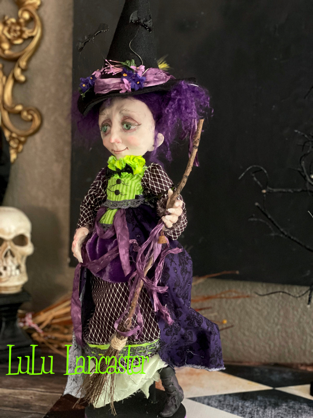 Batty Bonnie the Wickety witch Original LuLu Lancaster Halloween Art Doll