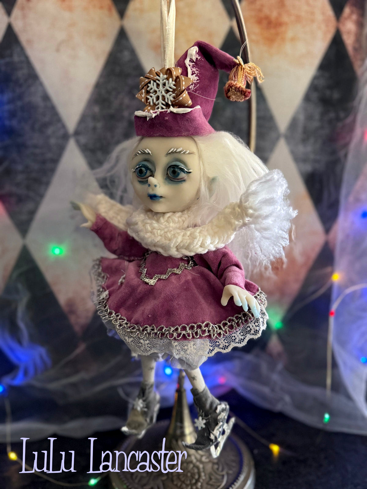 Berry Snowflake the ice skating Frosty Elf Original LuLu Lancaster Art Doll