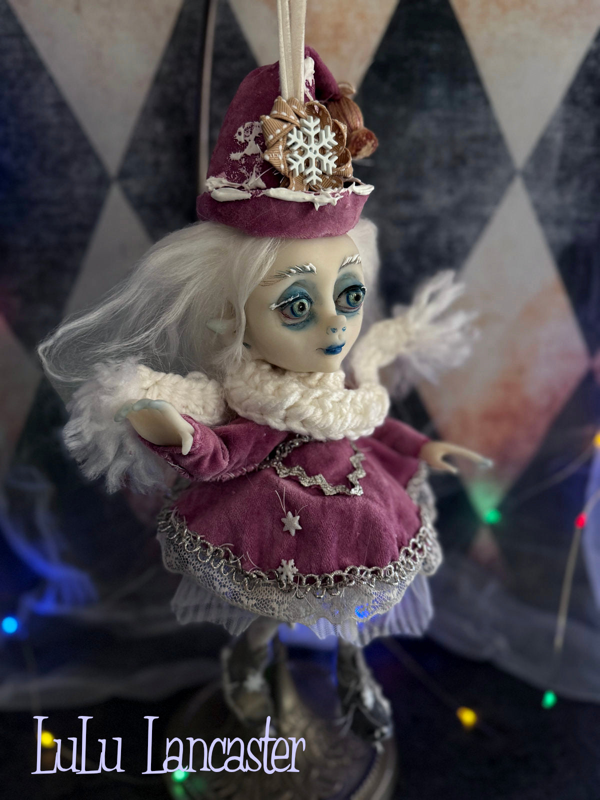 Berry Snowflake the ice skating Frosty Elf Original LuLu Lancaster Art Doll