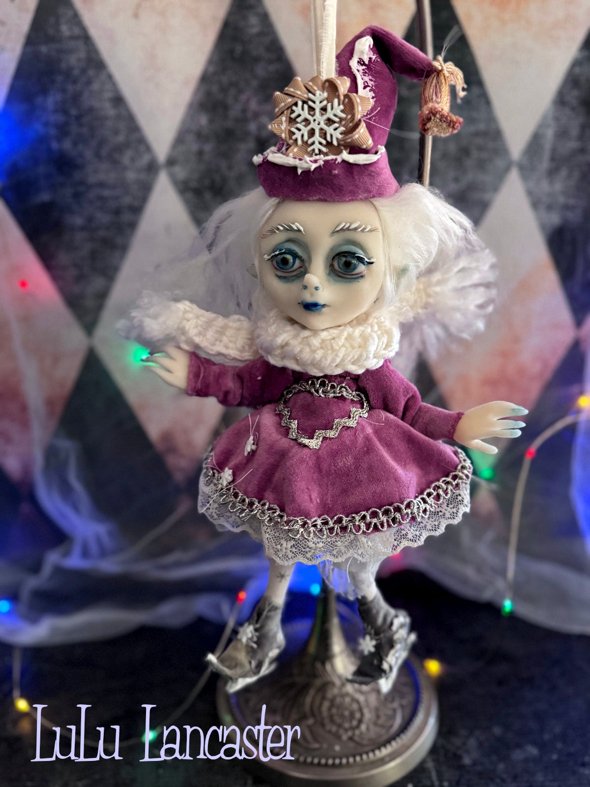 Berry Snowflake the ice skating Frosty Elf Original LuLu Lancaster Art Doll