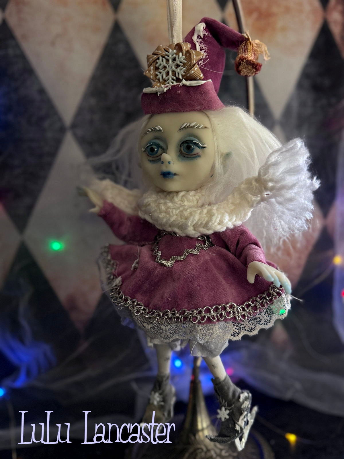 Berry Snowflake the ice skating Frosty Elf Original LuLu Lancaster Art Doll