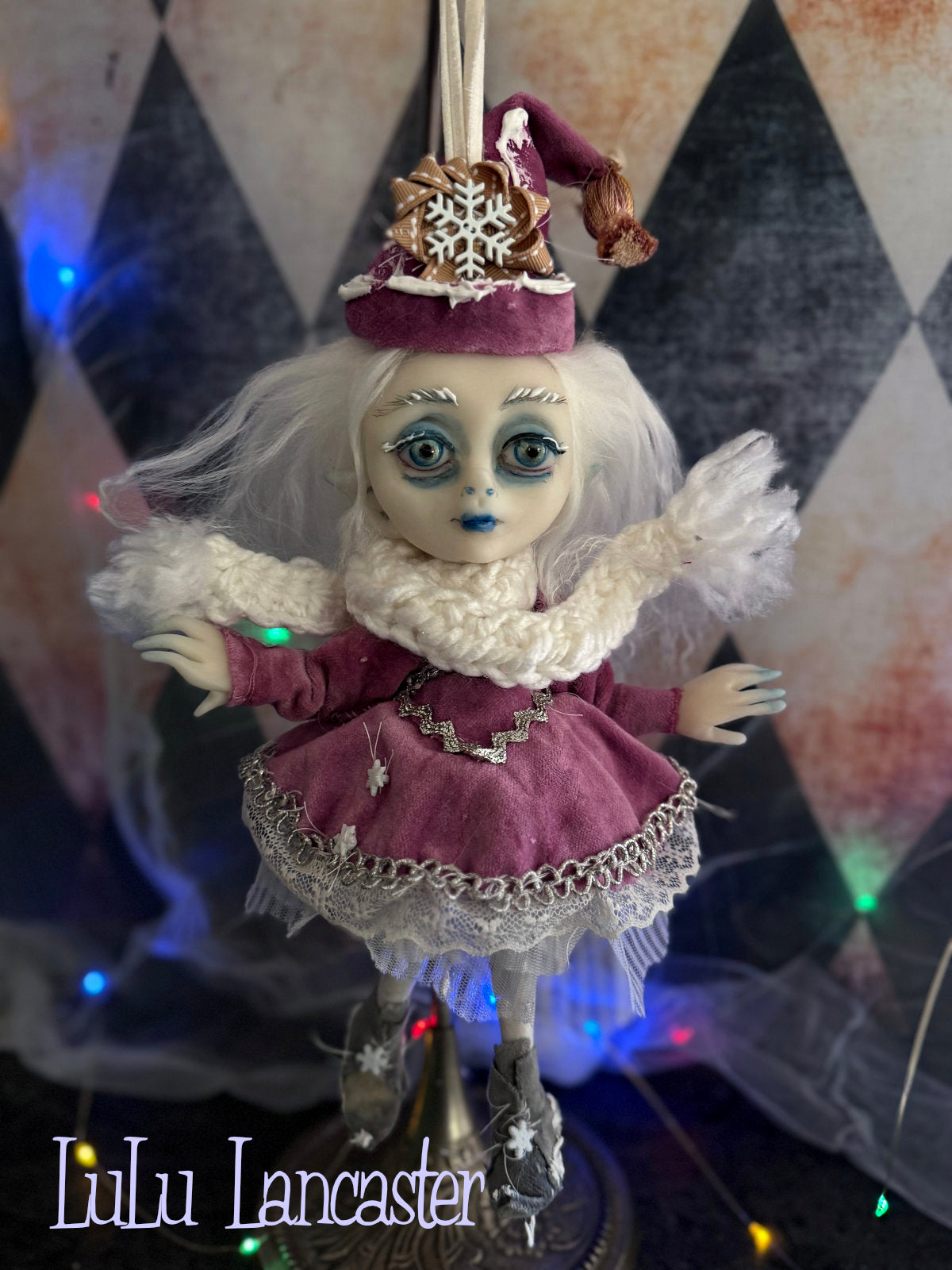 Berry Snowflake the ice skating Frosty Elf Original LuLu Lancaster Art Doll