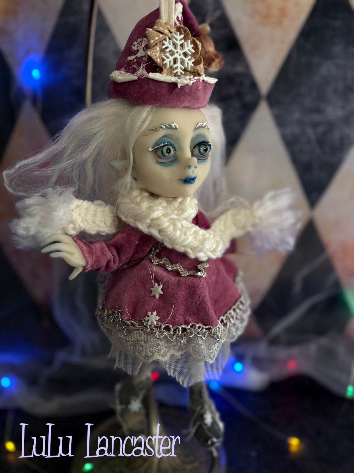 Berry Snowflake the ice skating Frosty Elf Original LuLu Lancaster Art Doll