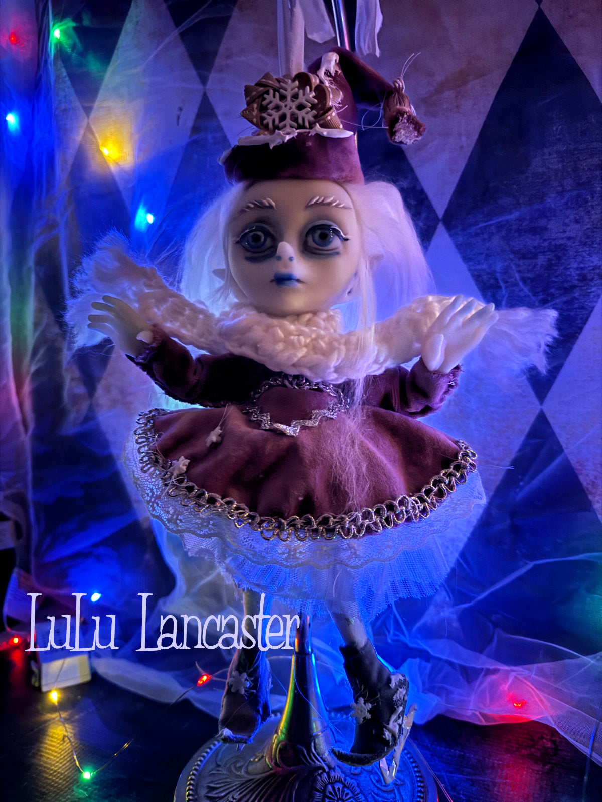 Berry Snowflake the ice skating Frosty Elf Original LuLu Lancaster Art Doll