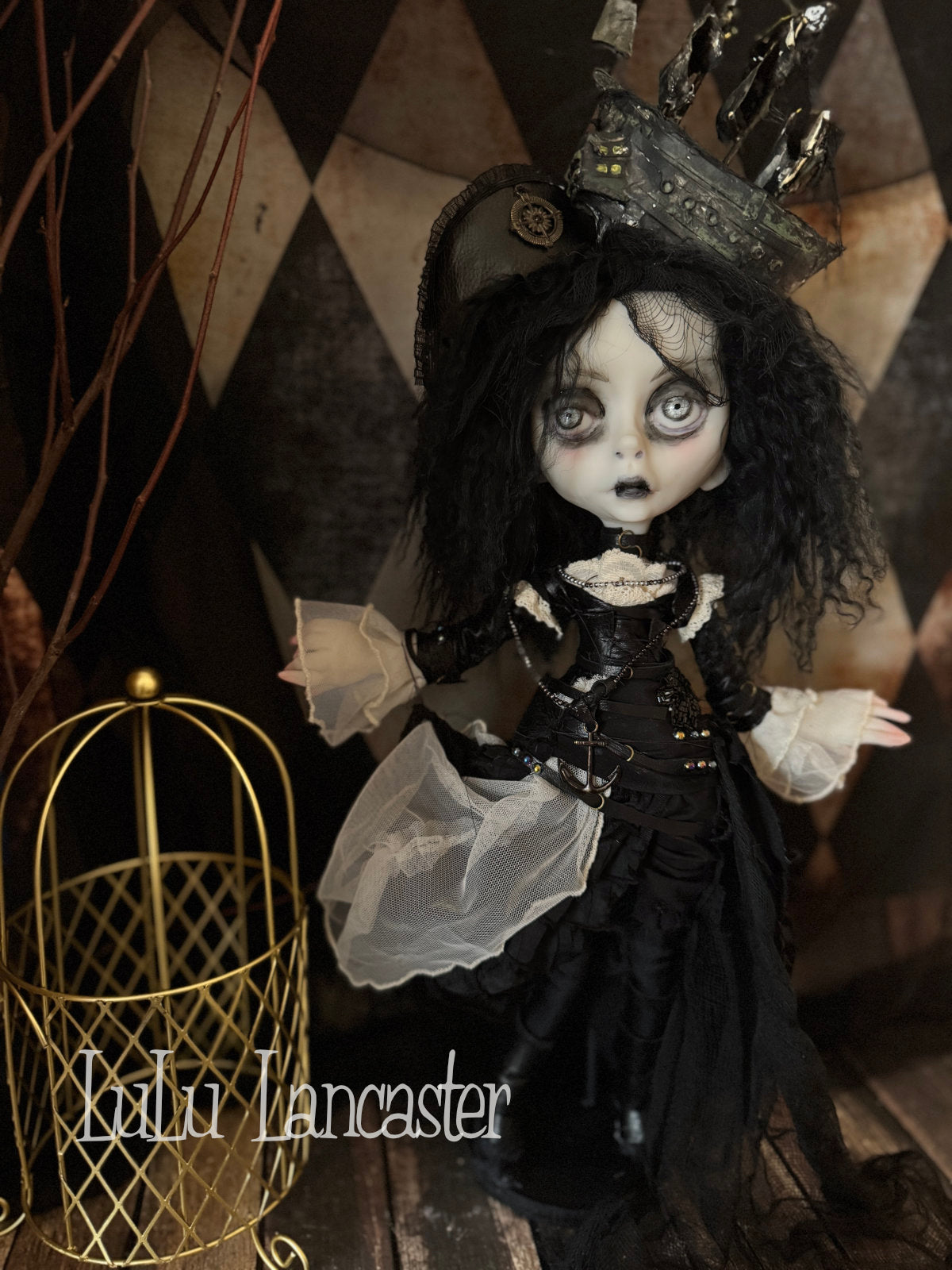 Black Pearl the Pirate  ~Original LuLu Lancaster Art Doll