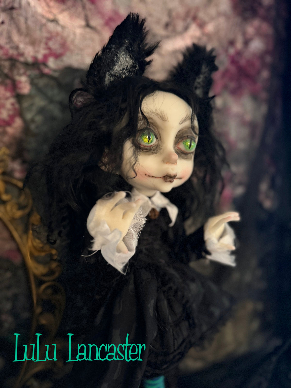 Charmora the Cat Halloween Witch Goth~Original LuLu Lancaster Art Doll