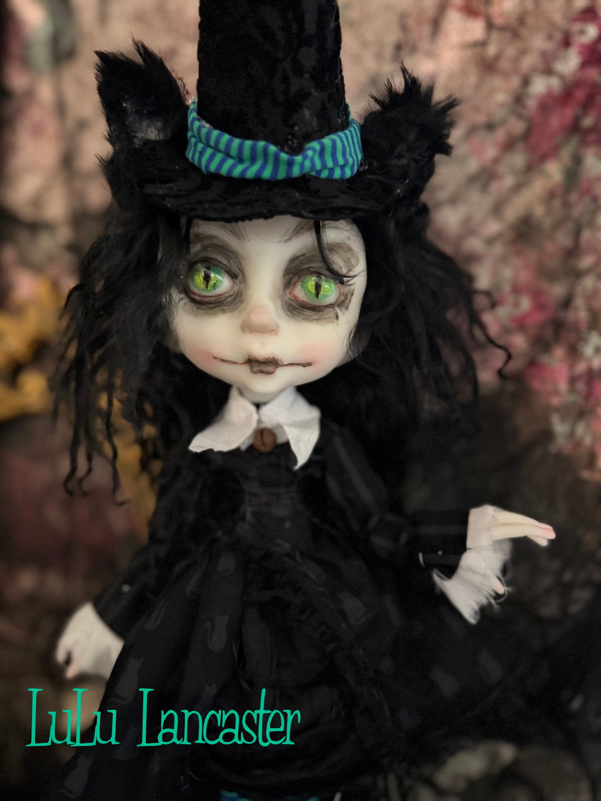 Charmora the Cat Halloween Witch Goth~Original LuLu Lancaster Art Doll