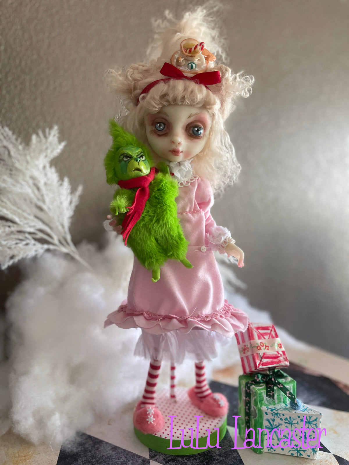 CindyLou and Baby Grinchy LuLu's Holiday Original LuLu Lancaster Art Doll