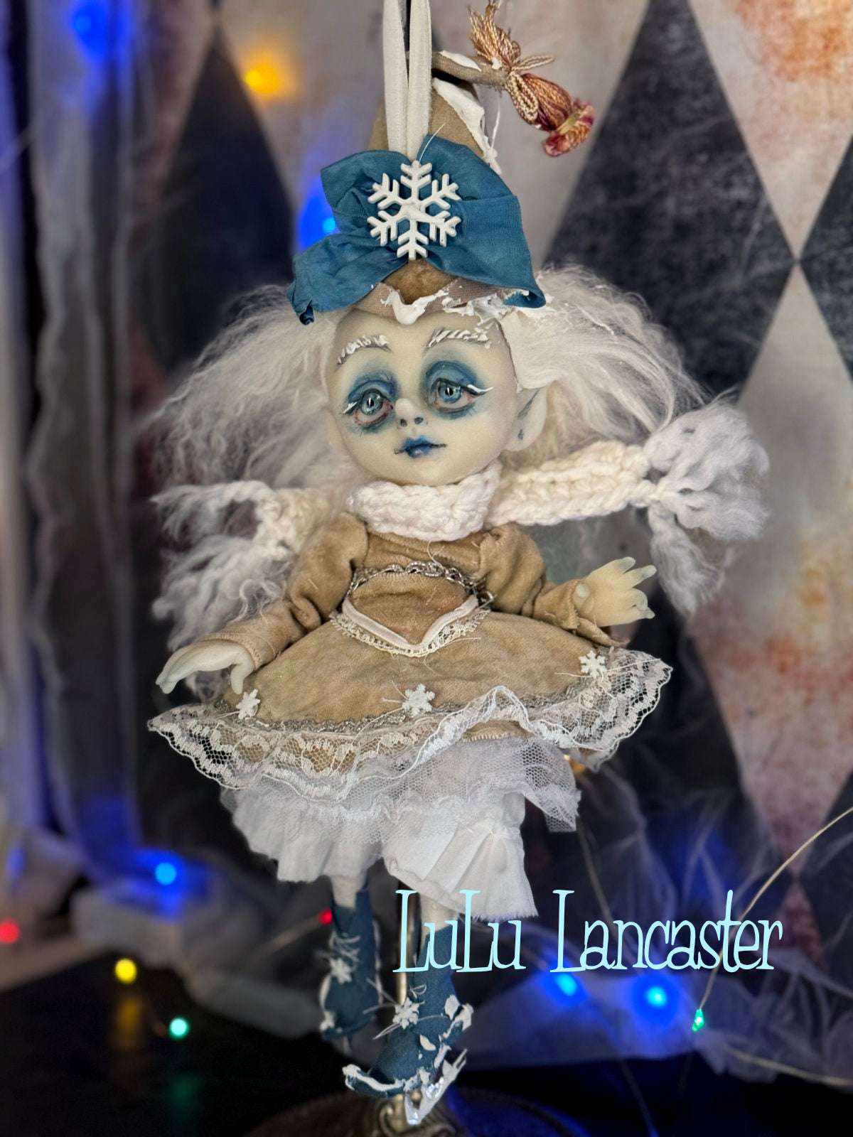 Cookie Snowflake the ice skating Frosty Elf Original LuLu Lancaster Art Doll