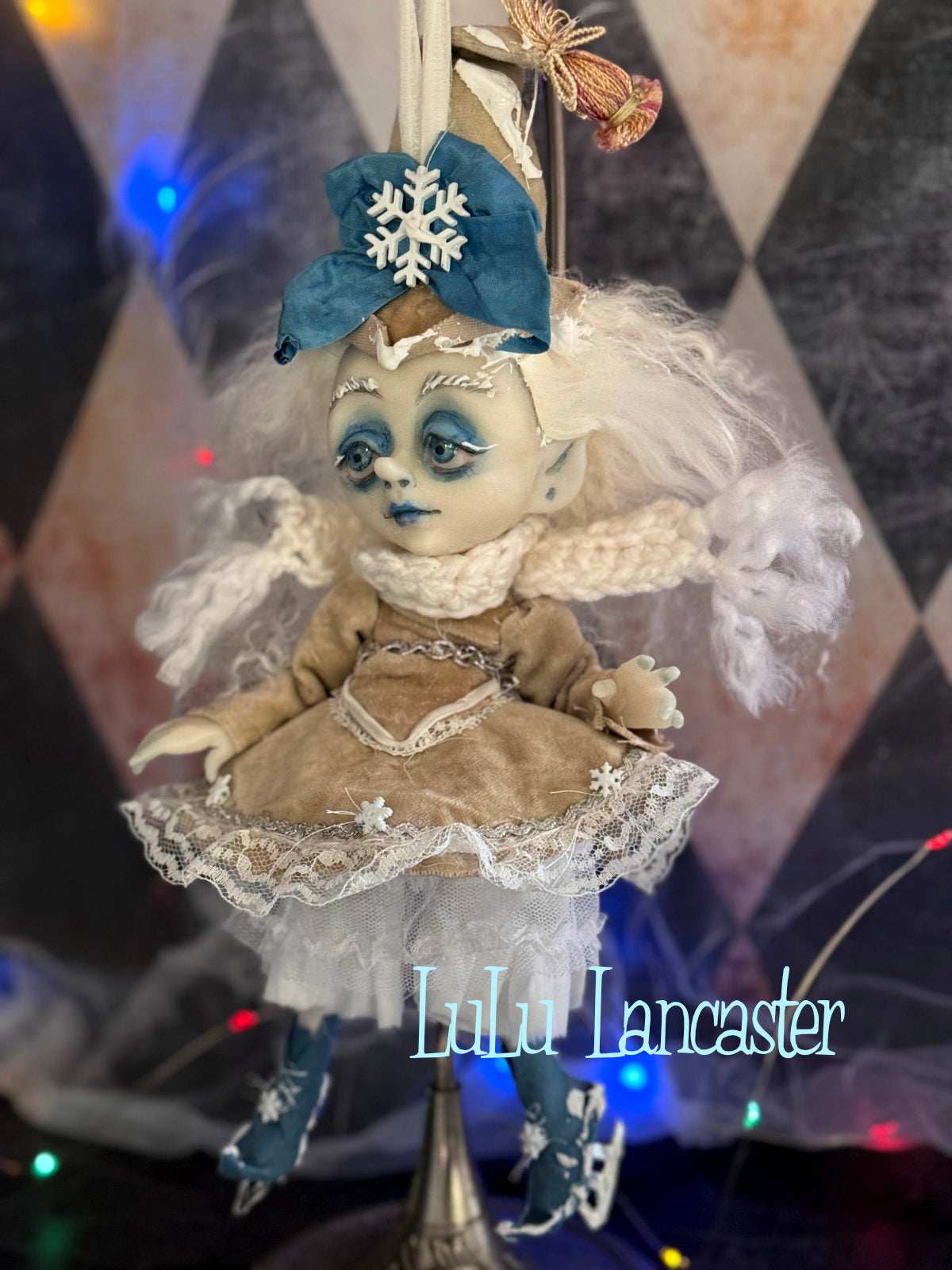 Cookie Snowflake the ice skating Frosty Elf Original LuLu Lancaster Art Doll