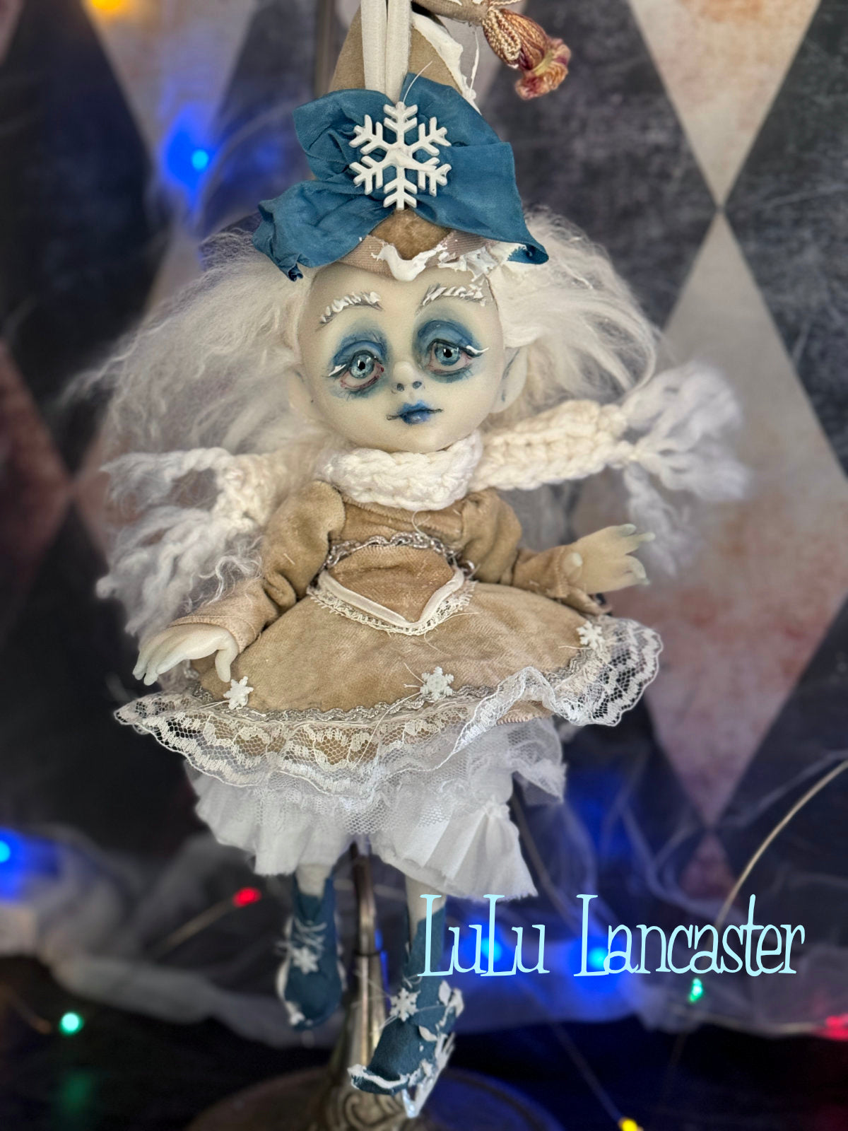 Cookie Snowflake the ice skating Frosty Elf Original LuLu Lancaster Art Doll