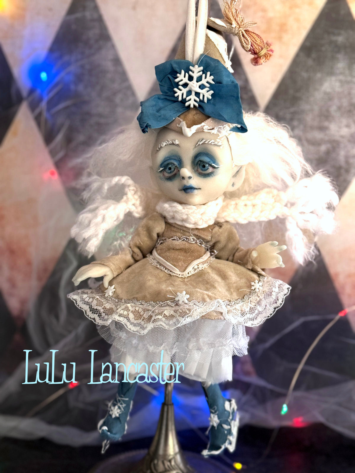 Cookie Snowflake the ice skating Frosty Elf Original LuLu Lancaster Art Doll