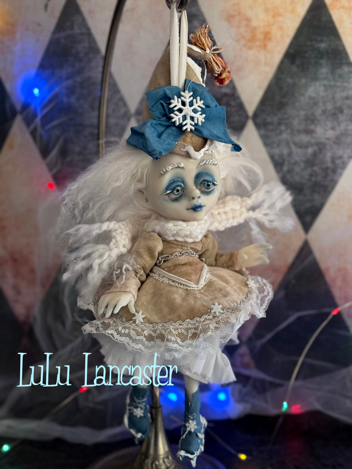 Cookie Snowflake the ice skating Frosty Elf Original LuLu Lancaster Art Doll