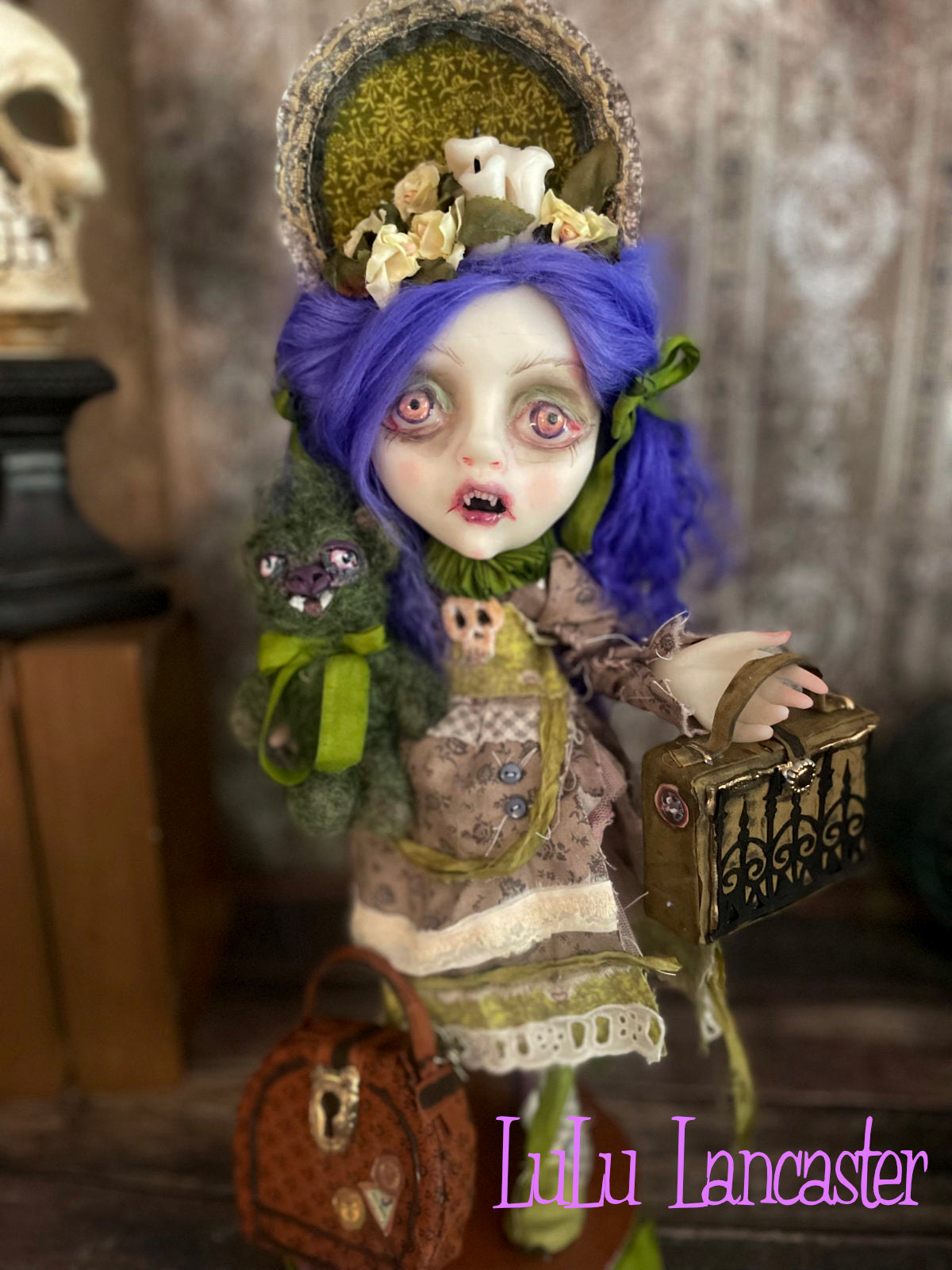 Cornelia and the scary Bear Vampire Original LuLu Lancaster Art Doll