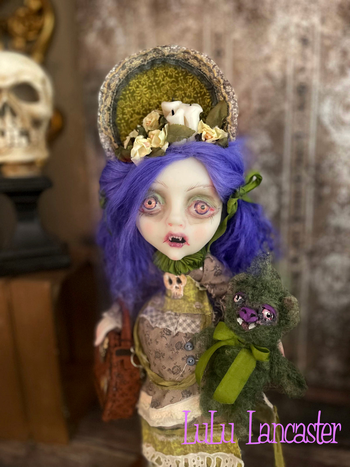 Cornelia and the scary Bear Vampire Original LuLu Lancaster Art Doll