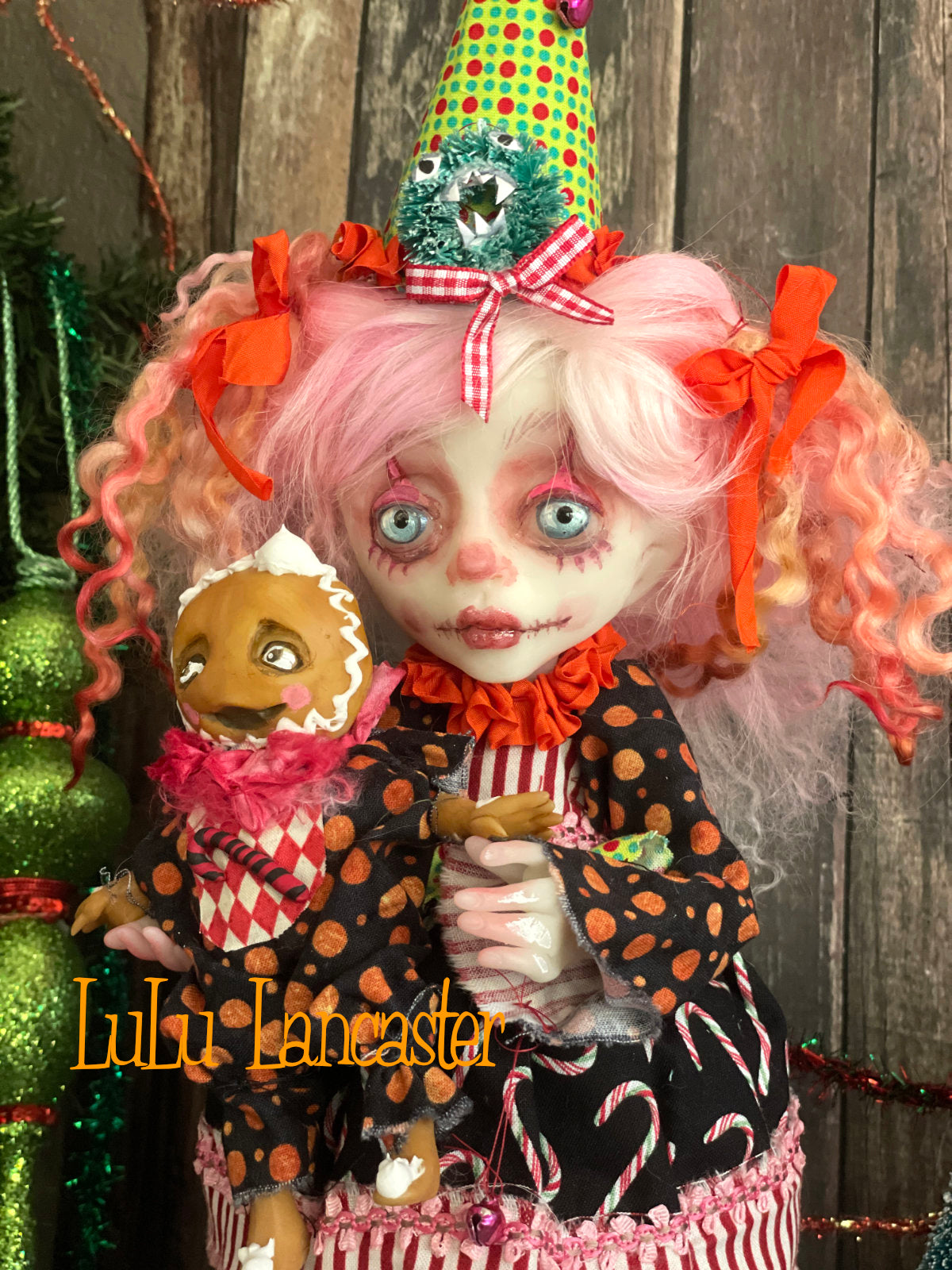 Cotton Jingles and Meg Creepmas clown Christmas winter Original LuLu Lancaster Art Doll