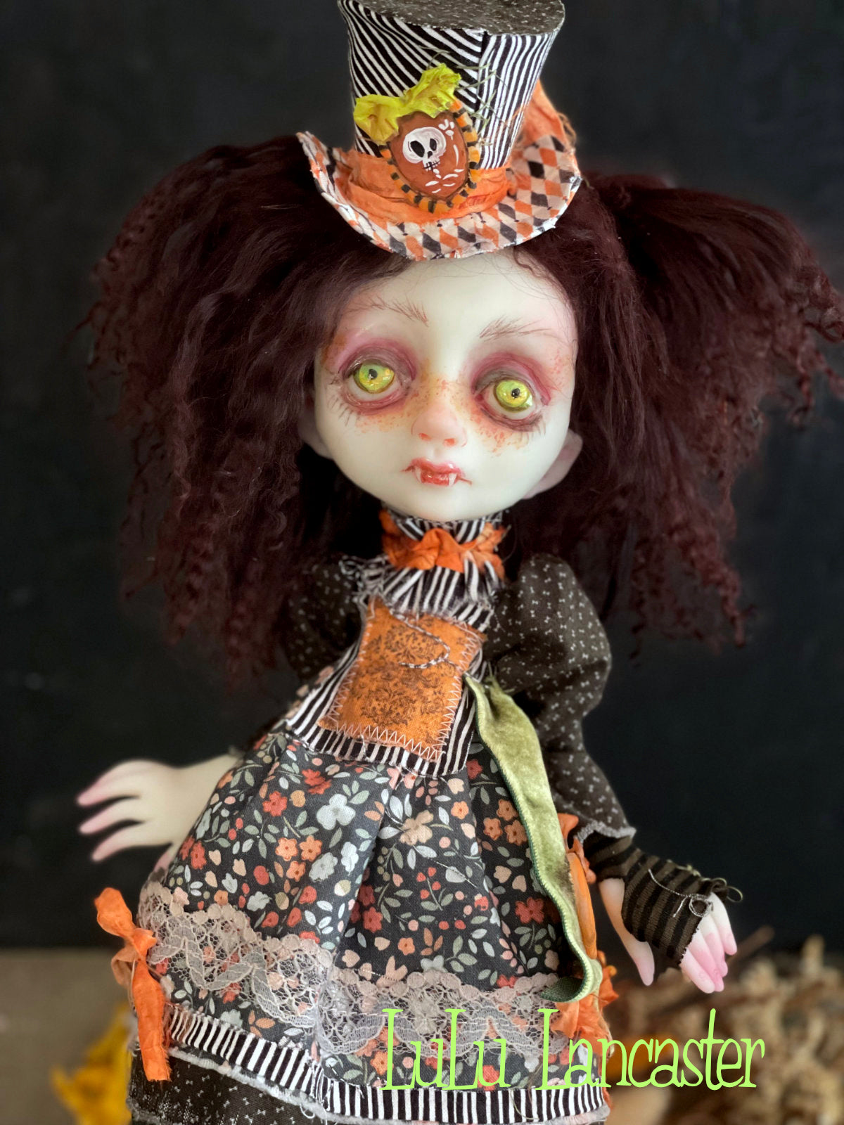 Daciana Pumpkin patch Vampire Original LuLu Lancaster Halloween Art Dolls