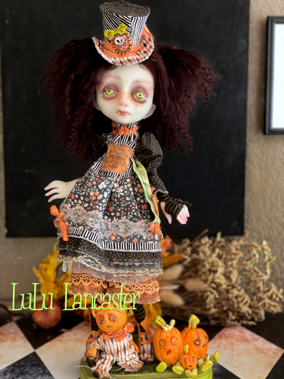 Daciana Pumpkin patch Vampire Original LuLu Lancaster Halloween Art Dolls