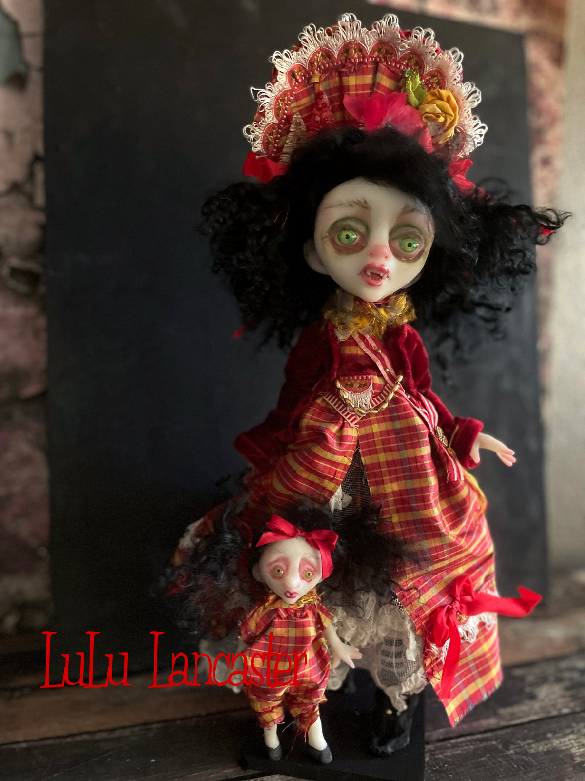 Dresden December and Dolly the Vampire LuLu's Holiday Original LuLu Lancaster Art Doll