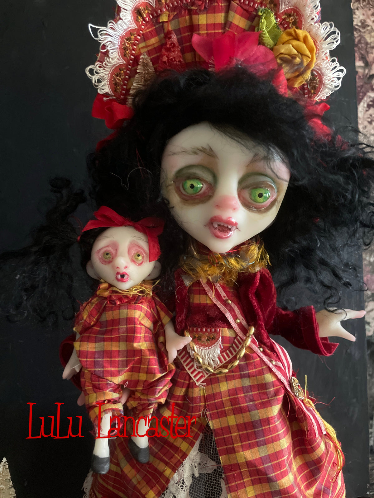 Dresden December and Dolly the Vampire LuLu's Holiday Original LuLu Lancaster Art Doll