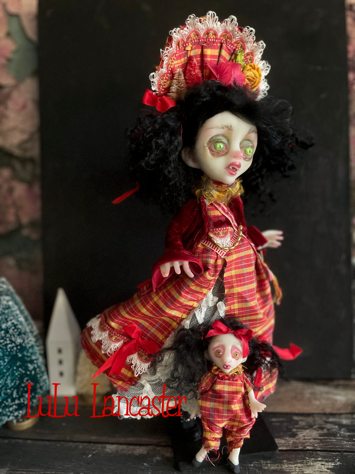 Dresden December and Dolly the Vampire LuLu's Holiday Original LuLu Lancaster Art Doll