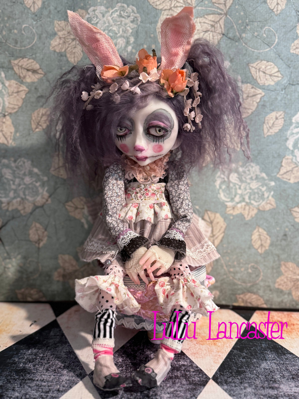 Dusty Deidre the Dust Bunny Original LuLu Lancaster Art Doll