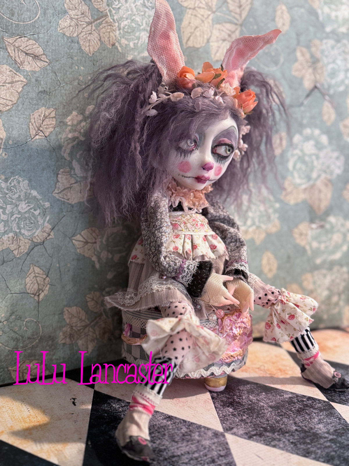 Dusty Deidre the Dust Bunny Original LuLu Lancaster Art Doll