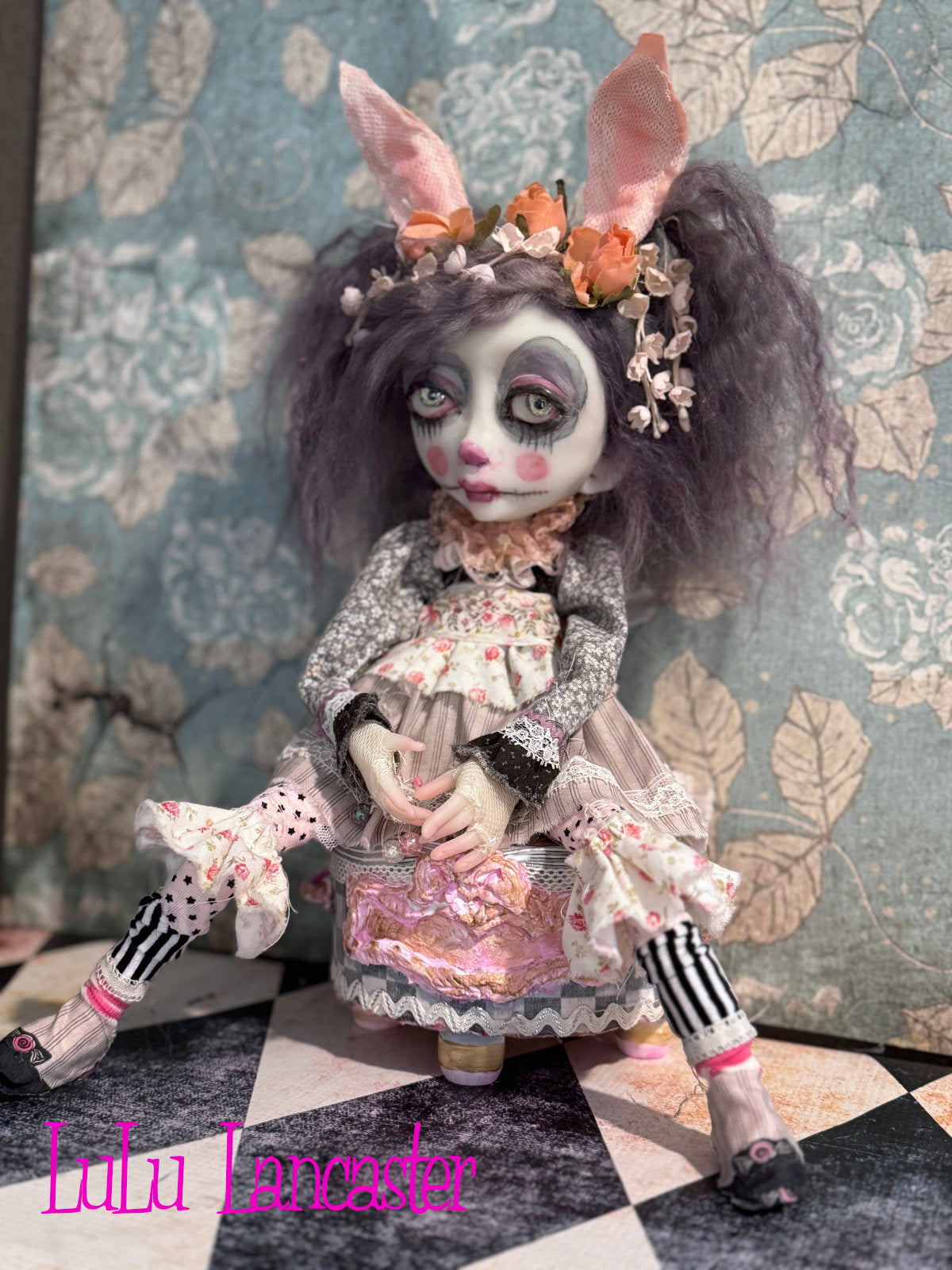 Dusty Deidre the Dust Bunny Original LuLu Lancaster Art Doll