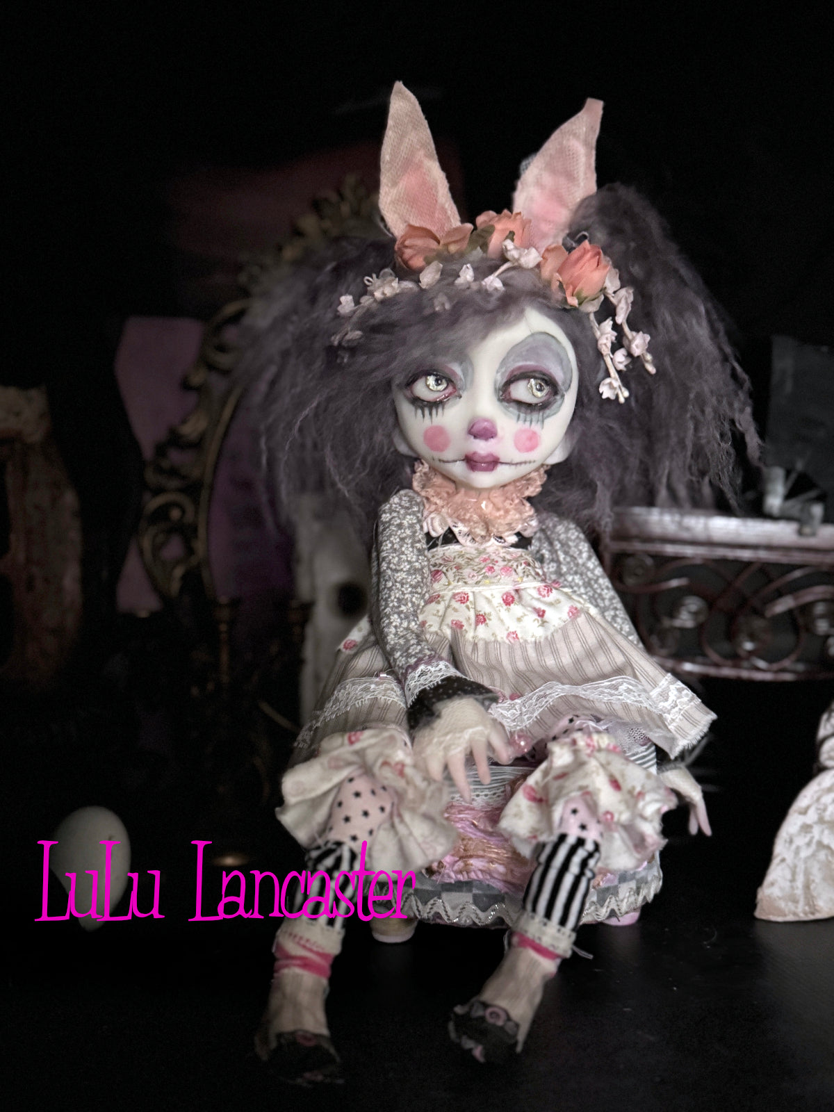 Dusty Deidre the Dust Bunny Original LuLu Lancaster Art Doll