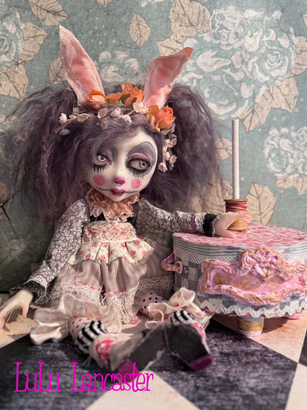 Dusty Deidre the Dust Bunny Original LuLu Lancaster Art Doll