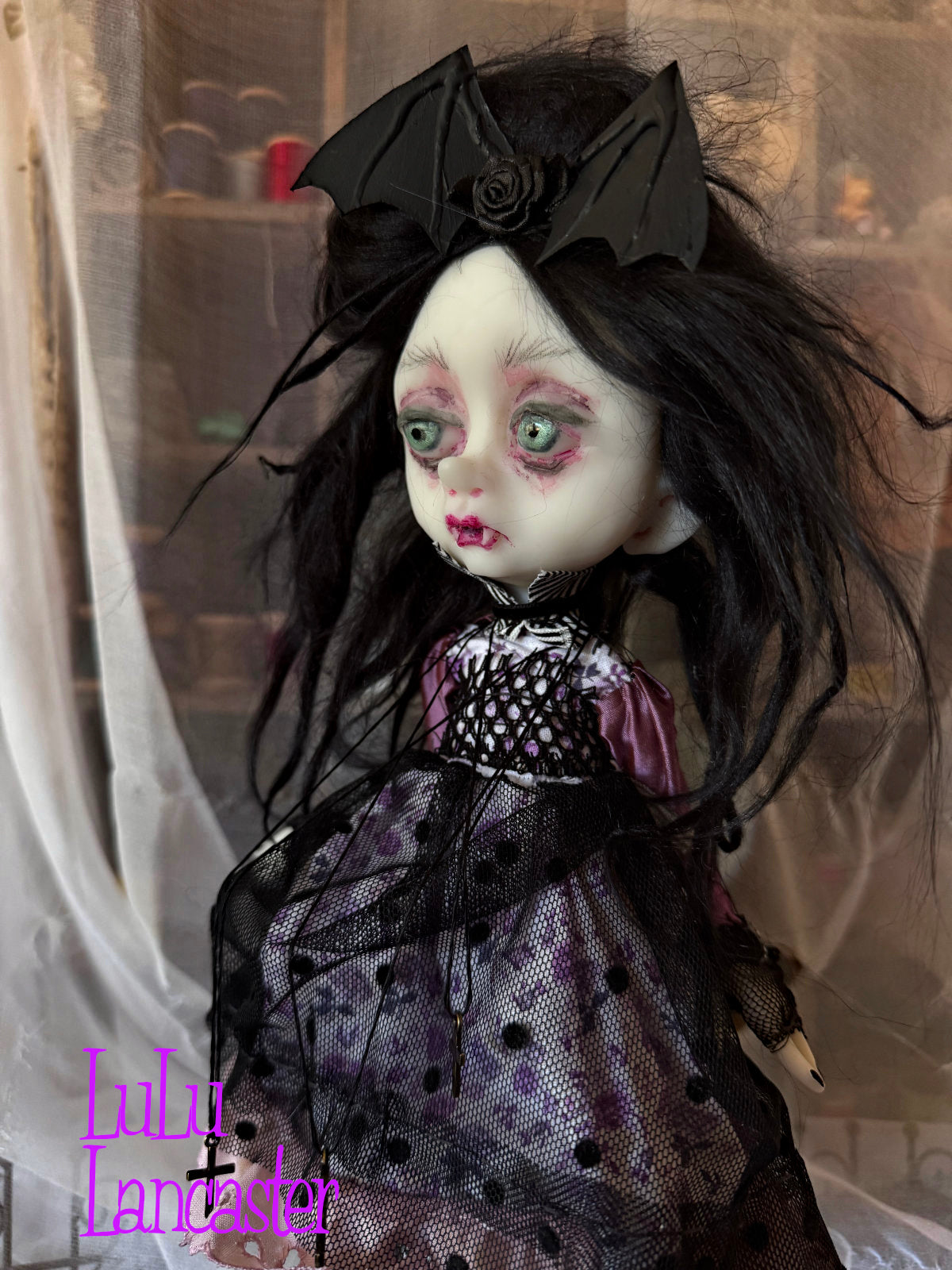 Eleanor Goth Vampire Mini Original LuLu Lancaster Art Doll