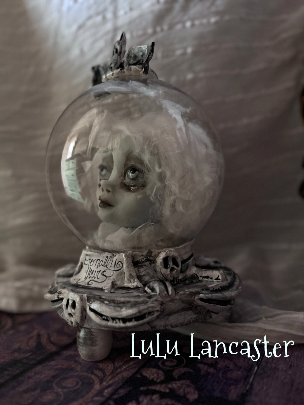 Eternally Yours glow ghostie Crystal Ball Halloween Original LuLu Lancaster Art Dolls