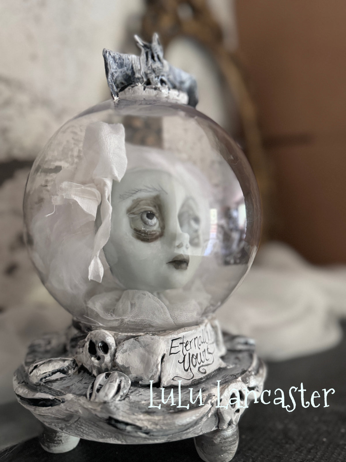 Eternally Yours glow ghostie Crystal Ball Halloween Original LuLu Lancaster Art Dolls