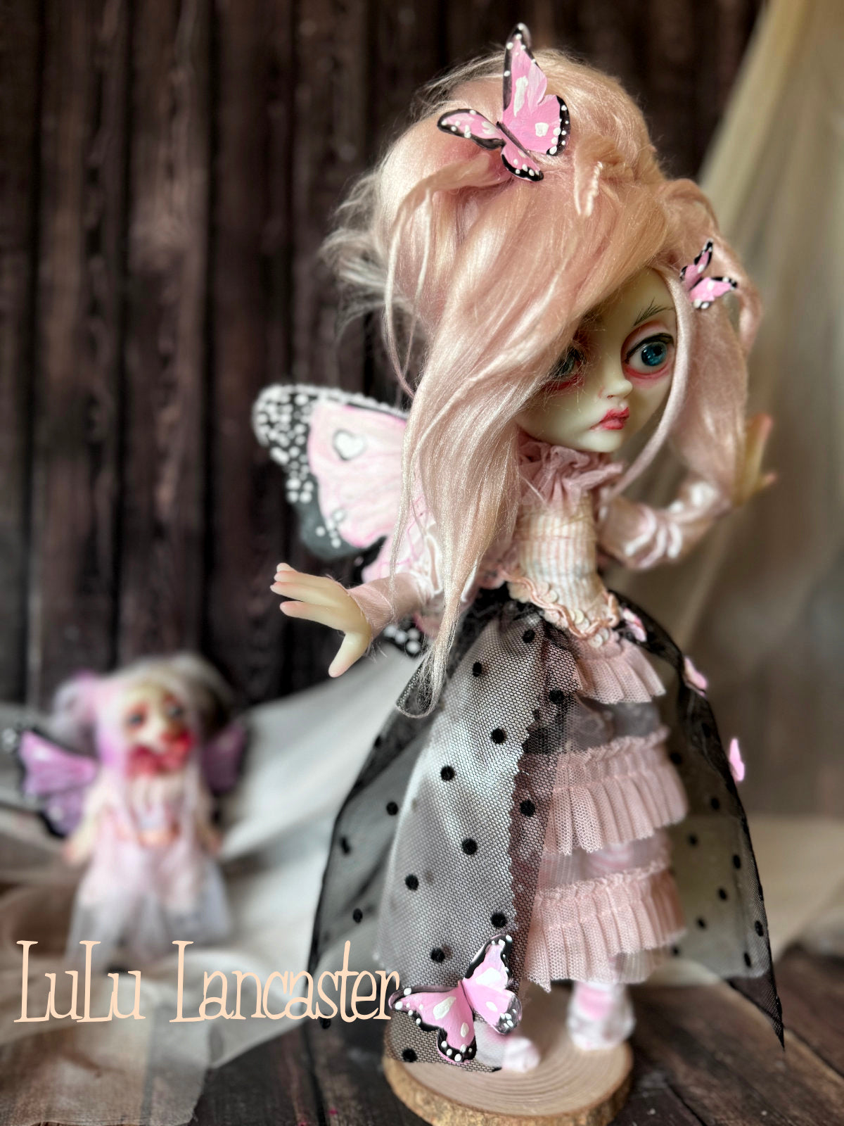 Eva Pink Butterfly Mini Original LuLu Lancaster Art Doll