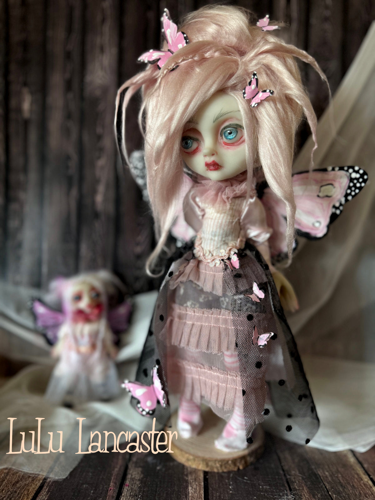 Eva Pink Butterfly Mini Original LuLu Lancaster Art Doll