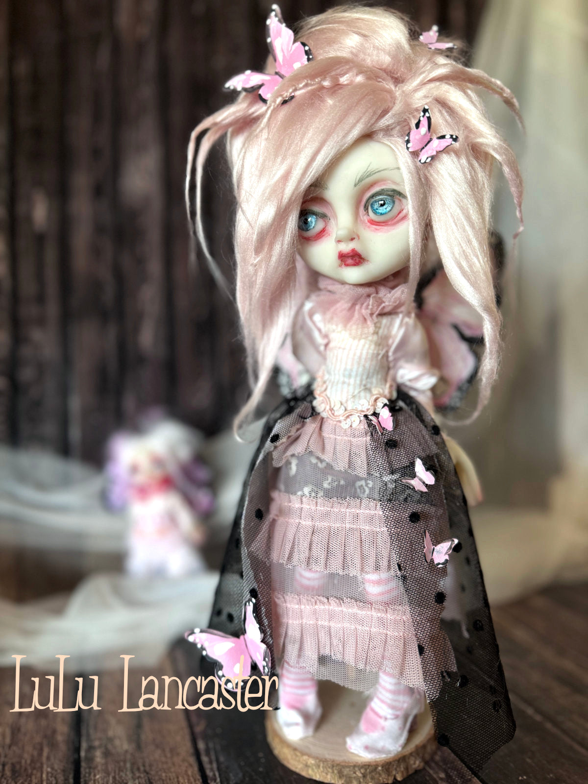 Eva Pink Butterfly Mini Original LuLu Lancaster Art Doll