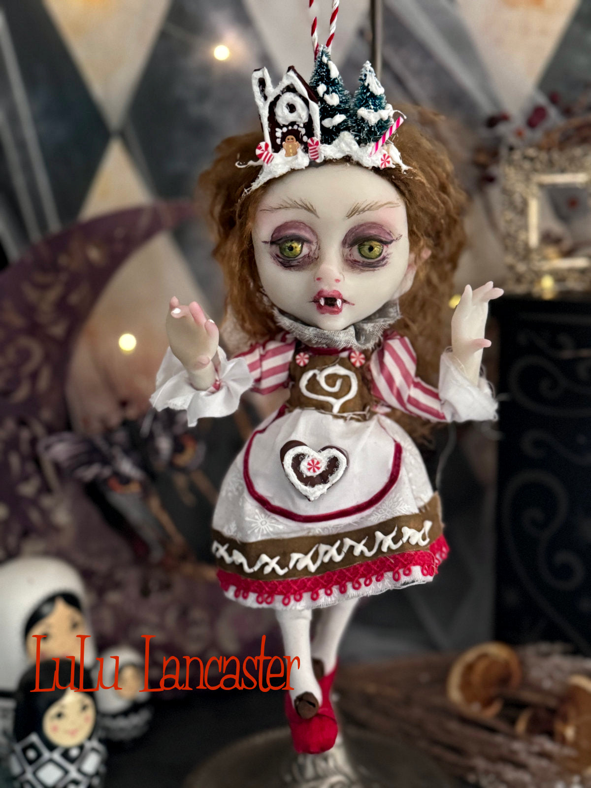 Hanelore Bavarian Vampire Mini Christmas hanging Original LuLu Lancaster Art Doll