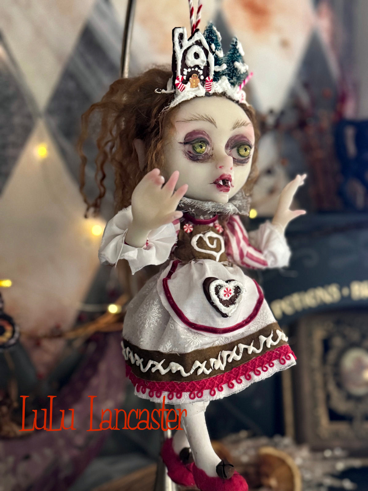 Hanelore Bavarian Vampire Mini Christmas hanging Original LuLu Lancaster Art Doll