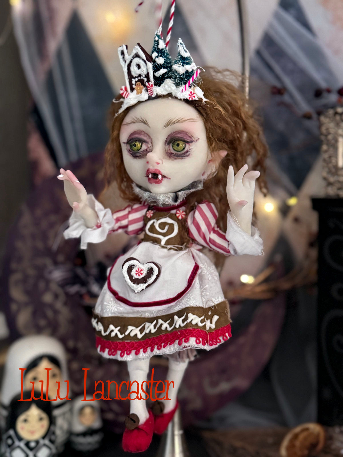 Hanelore Bavarian Vampire Mini Christmas hanging Original LuLu Lancaster Art Doll