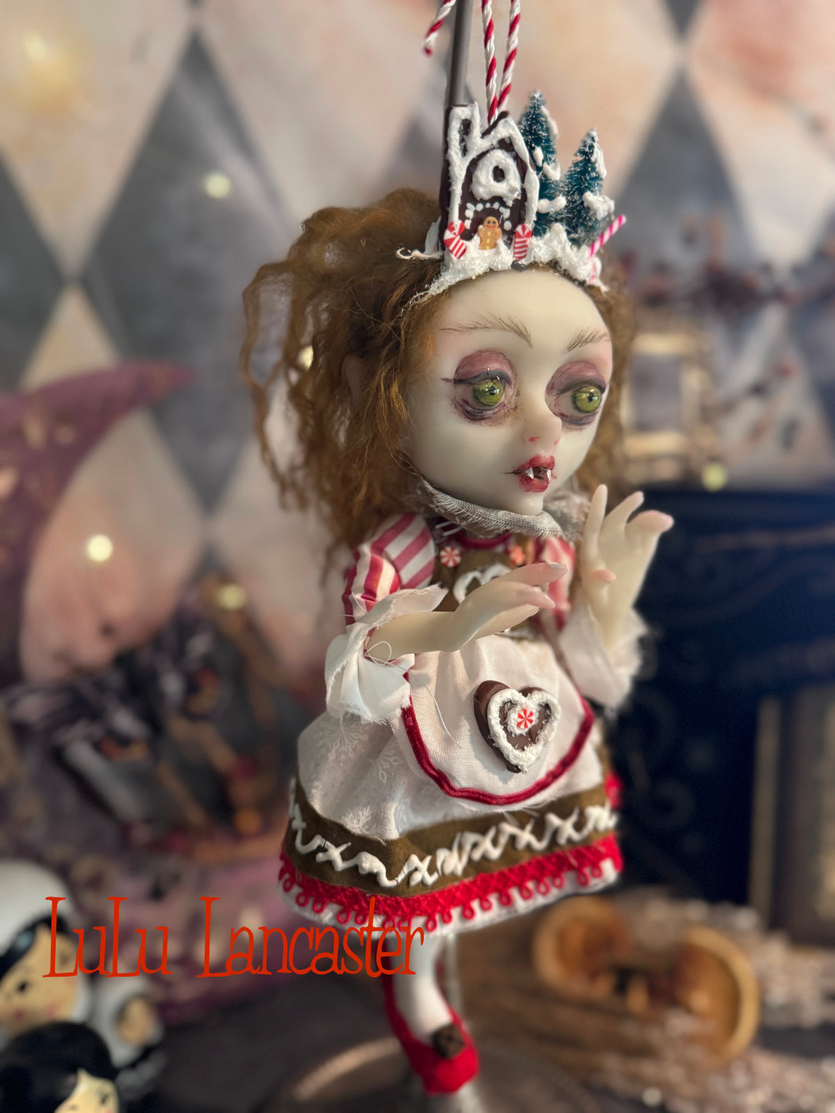 Hanelore Bavarian Vampire Mini Christmas hanging Original LuLu Lancaster Art Doll