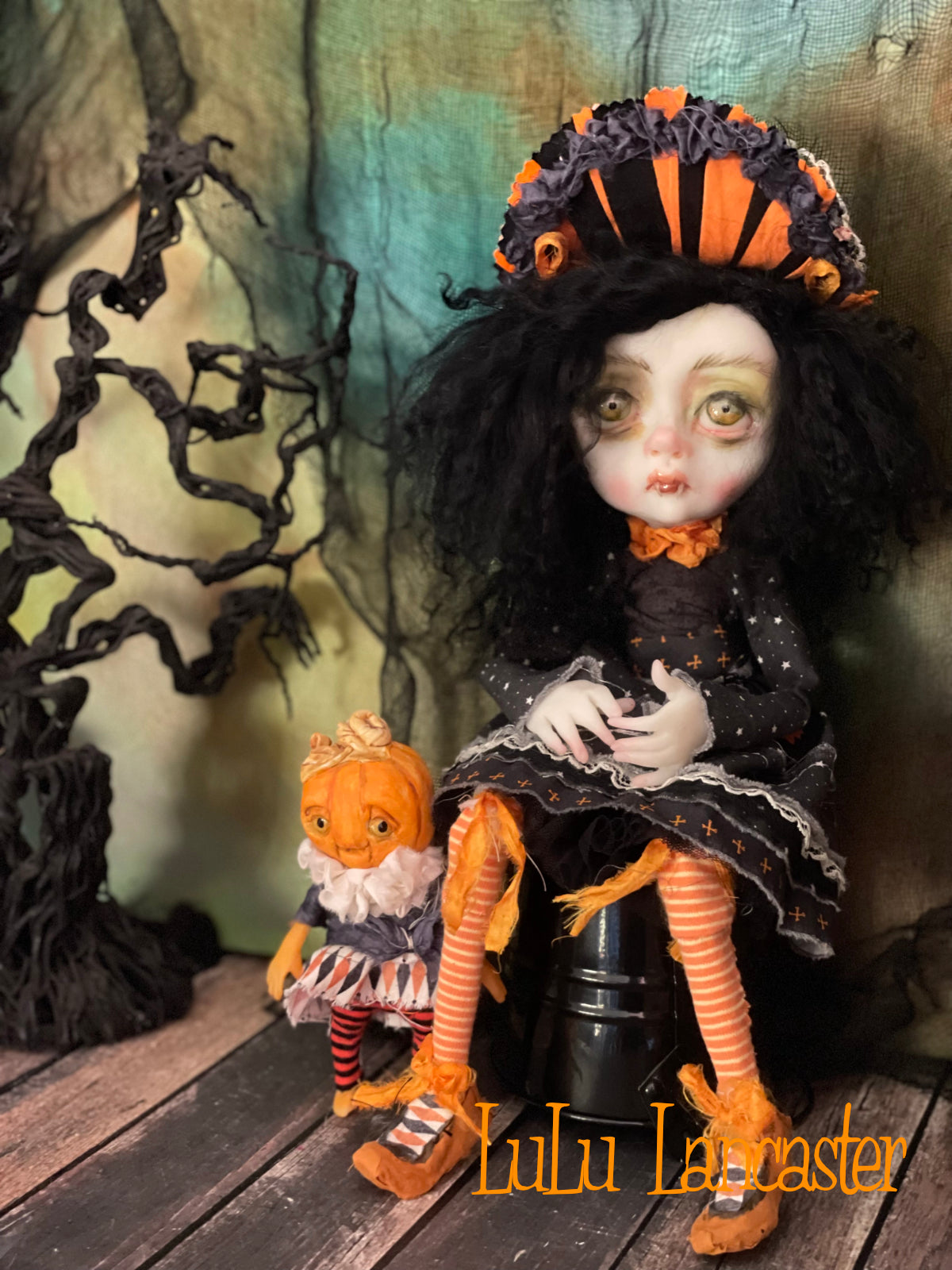 Hazel Vampire Halloween Sitter Original LuLu Lancaster Art Dolls