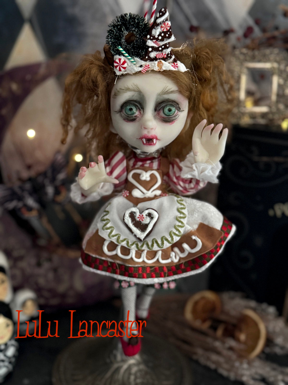 Heidi Bavarian Vampire Mini Christmas hanging Original LuLu Lancaster Art Doll