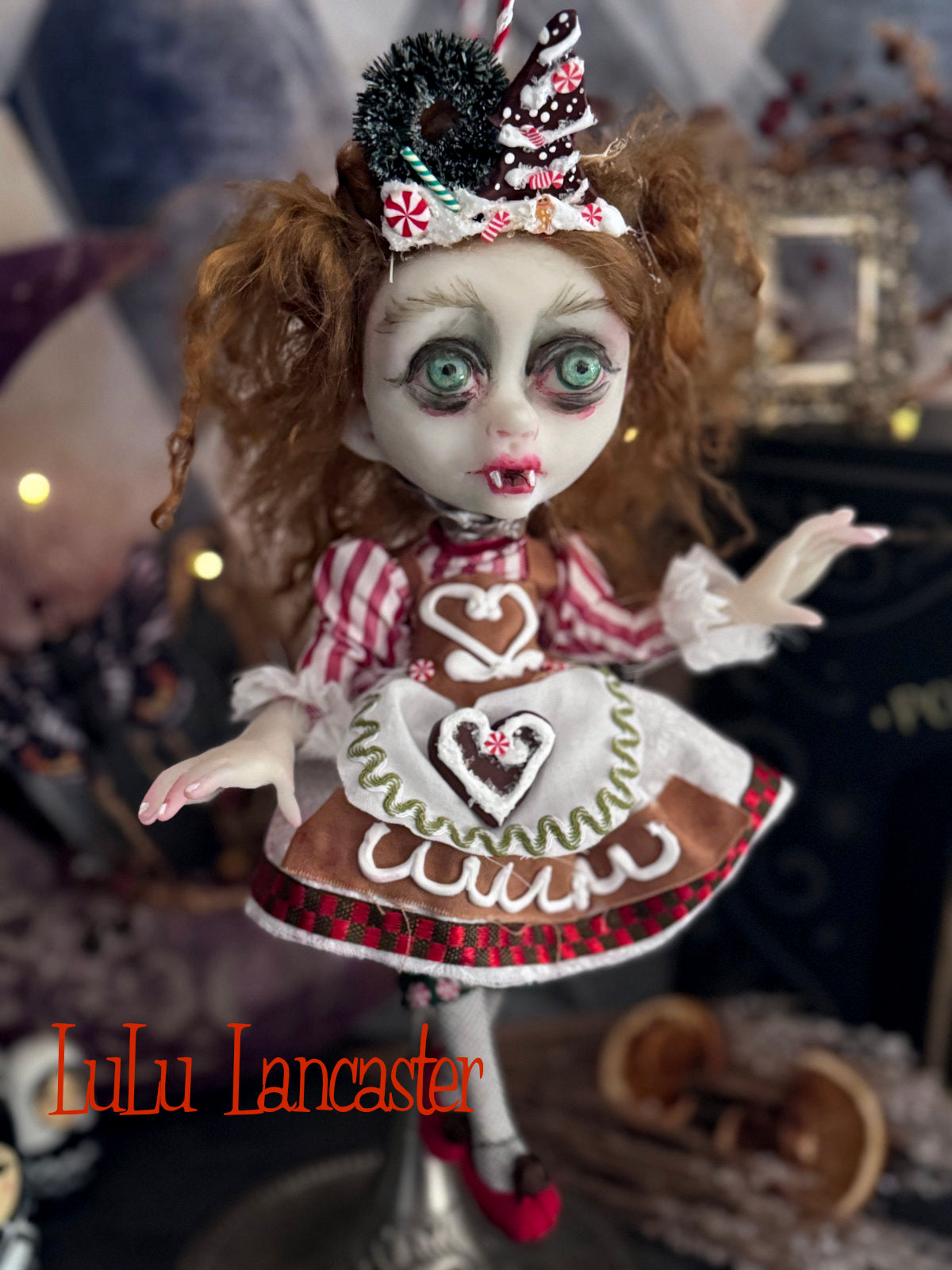 Heidi Bavarian Vampire Mini Christmas hanging Original LuLu Lancaster Art Doll