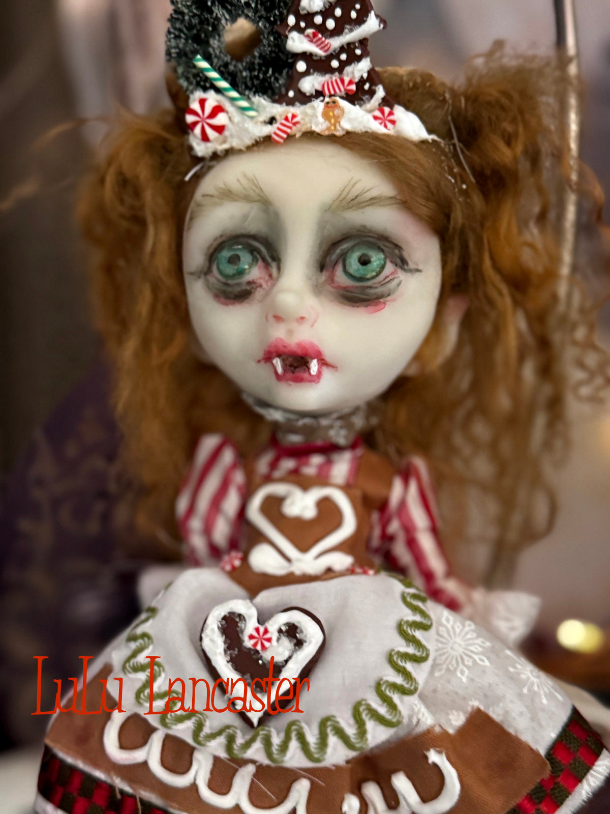 Heidi Bavarian Vampire Mini Christmas hanging Original LuLu Lancaster Art Doll