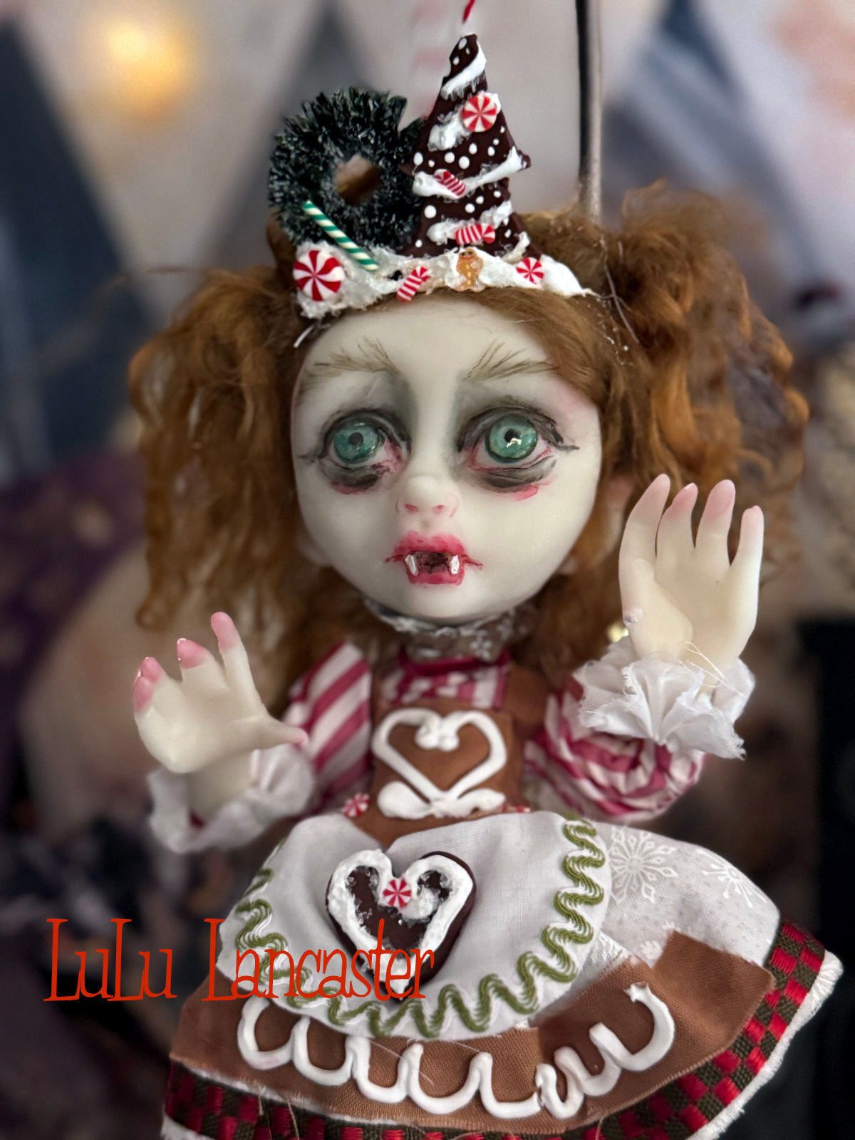 Heidi Bavarian Vampire Mini Christmas hanging Original LuLu Lancaster Art Doll