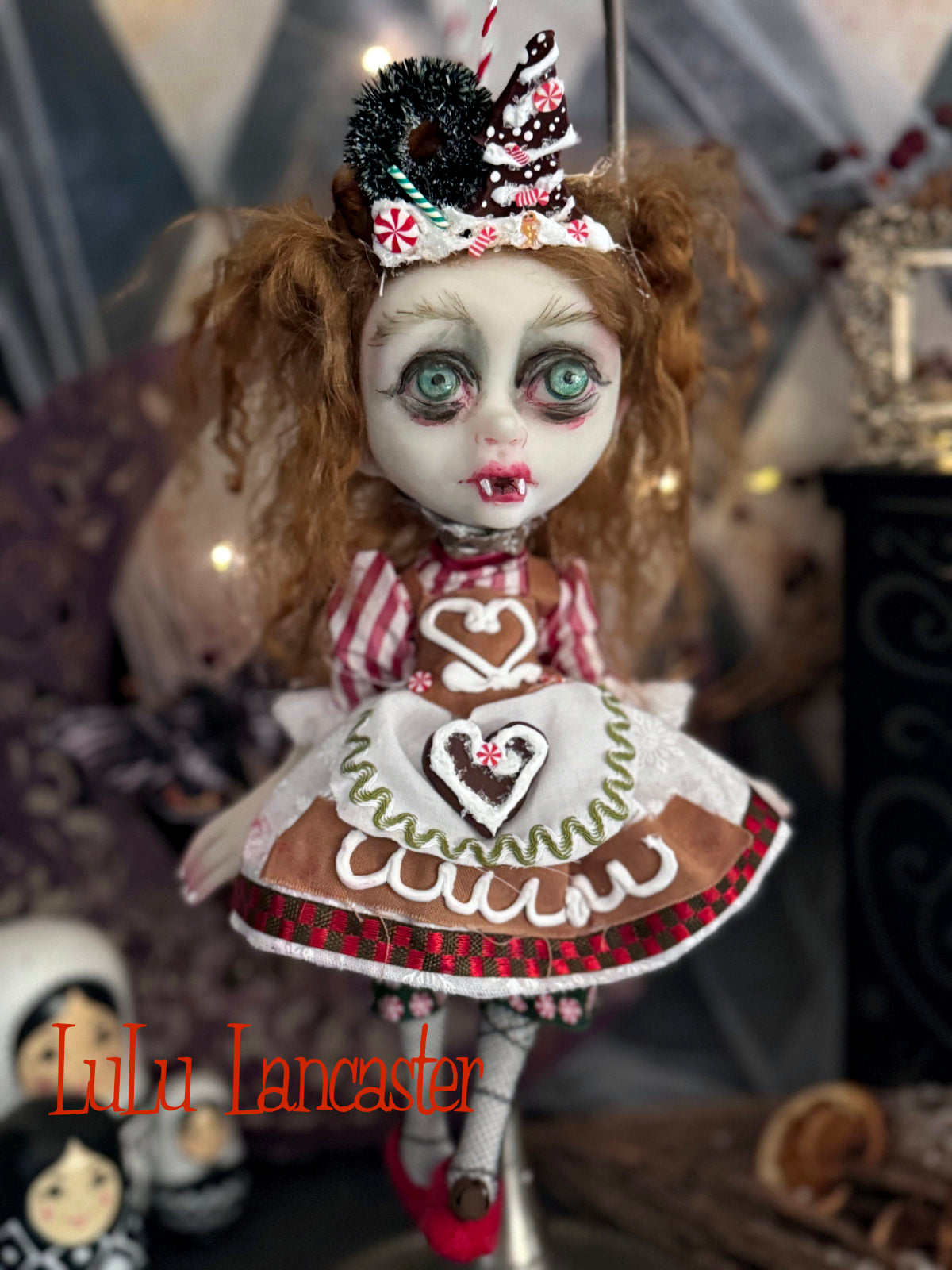 Heidi Bavarian Vampire Mini Christmas hanging Original LuLu Lancaster Art Doll