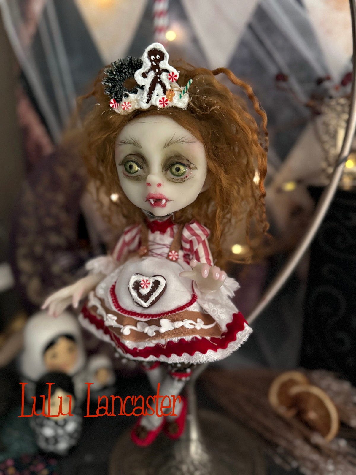 Hildy Bavarian Vampire Mini Christmas hanging Original LuLu Lancaster Art Doll