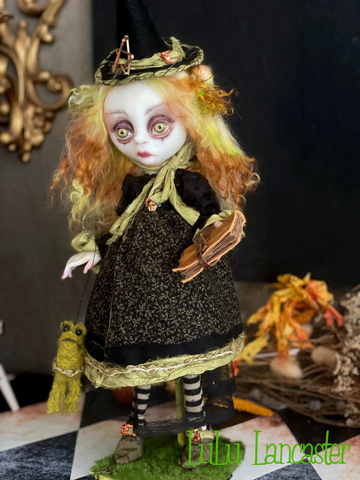 Iver the school Witch Original LuLu Lancaster Halloween Art Dolls